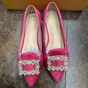 NIB pink flats